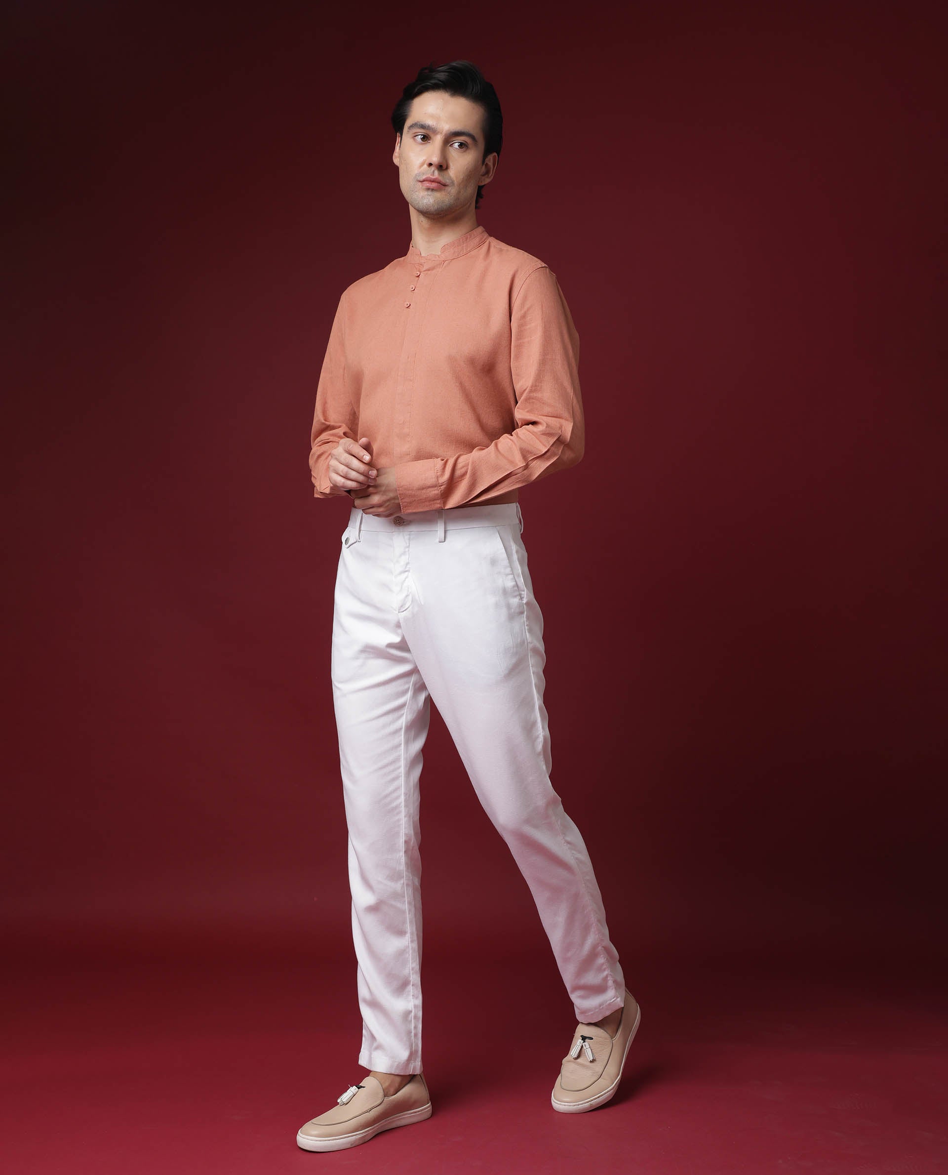 CK Peach Satin Lycra Branded Mens Chinos Trouser, Size: 30-38 at Rs  750/piece in Visakhapatnam