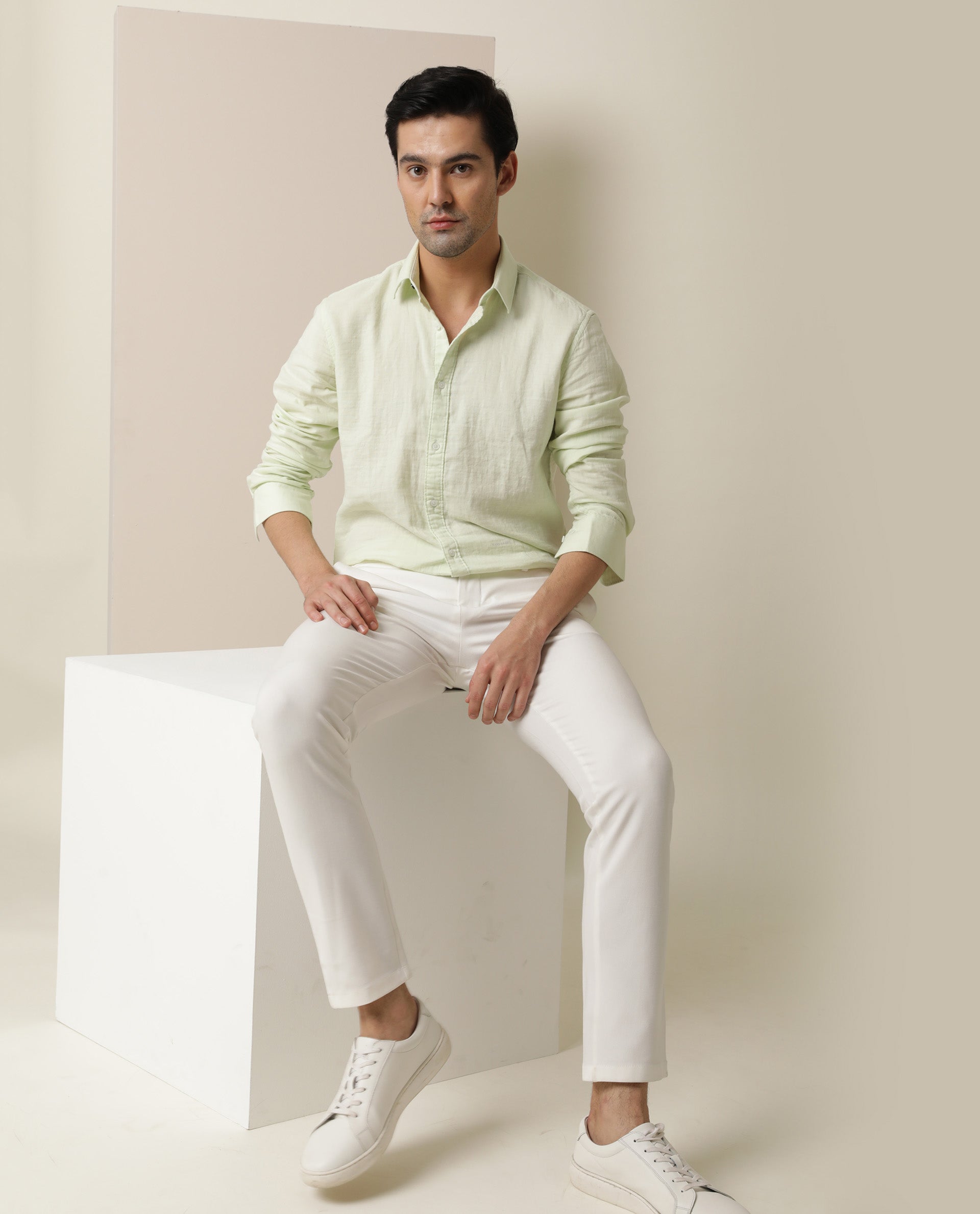 Buy Olive Green Shirt With Pants for men Online from Indian Designers 2024