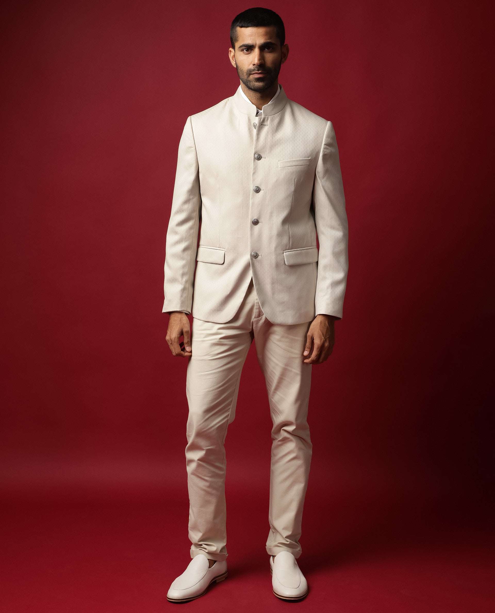 Royal Kurta Mens Polyviscose Bandhgala Formal Suit (38