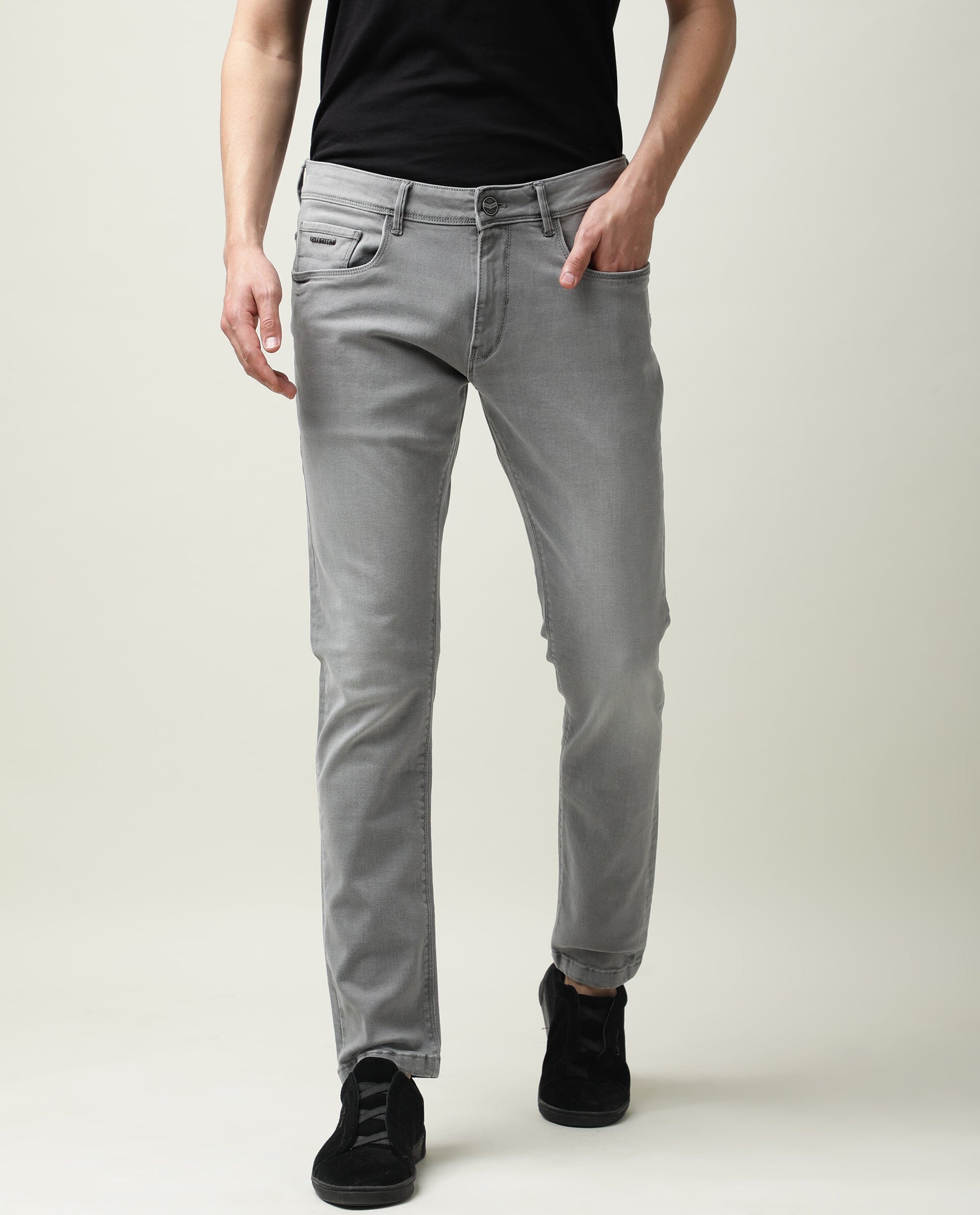 Plain grey sale jeans