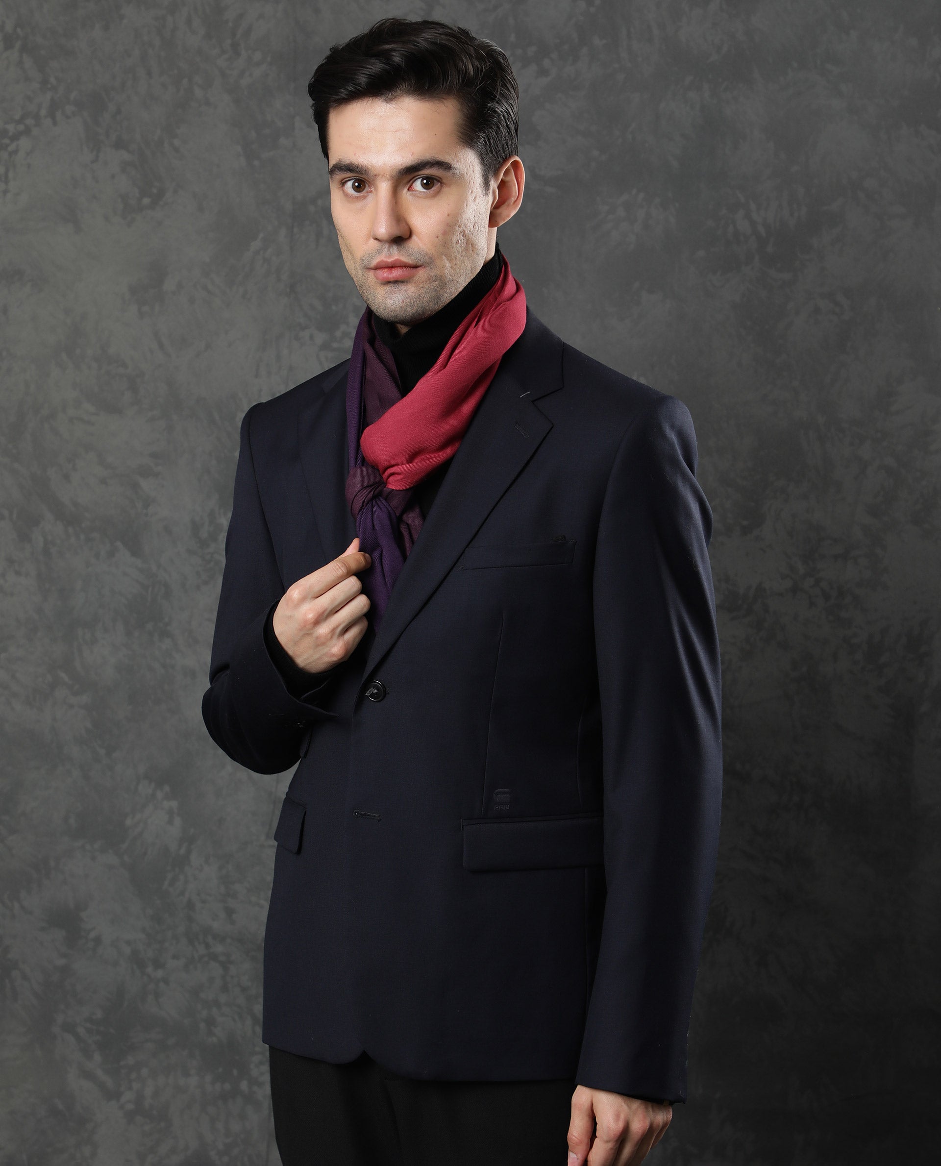 Rare Rabbit Men's Breom Purple Ombre Scarf