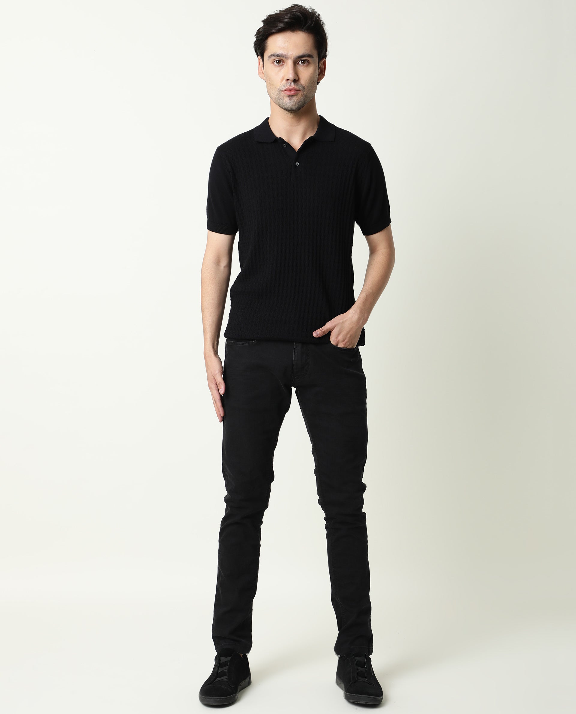 Lee Men Bruce Black Solid Skinny Fit Jeans