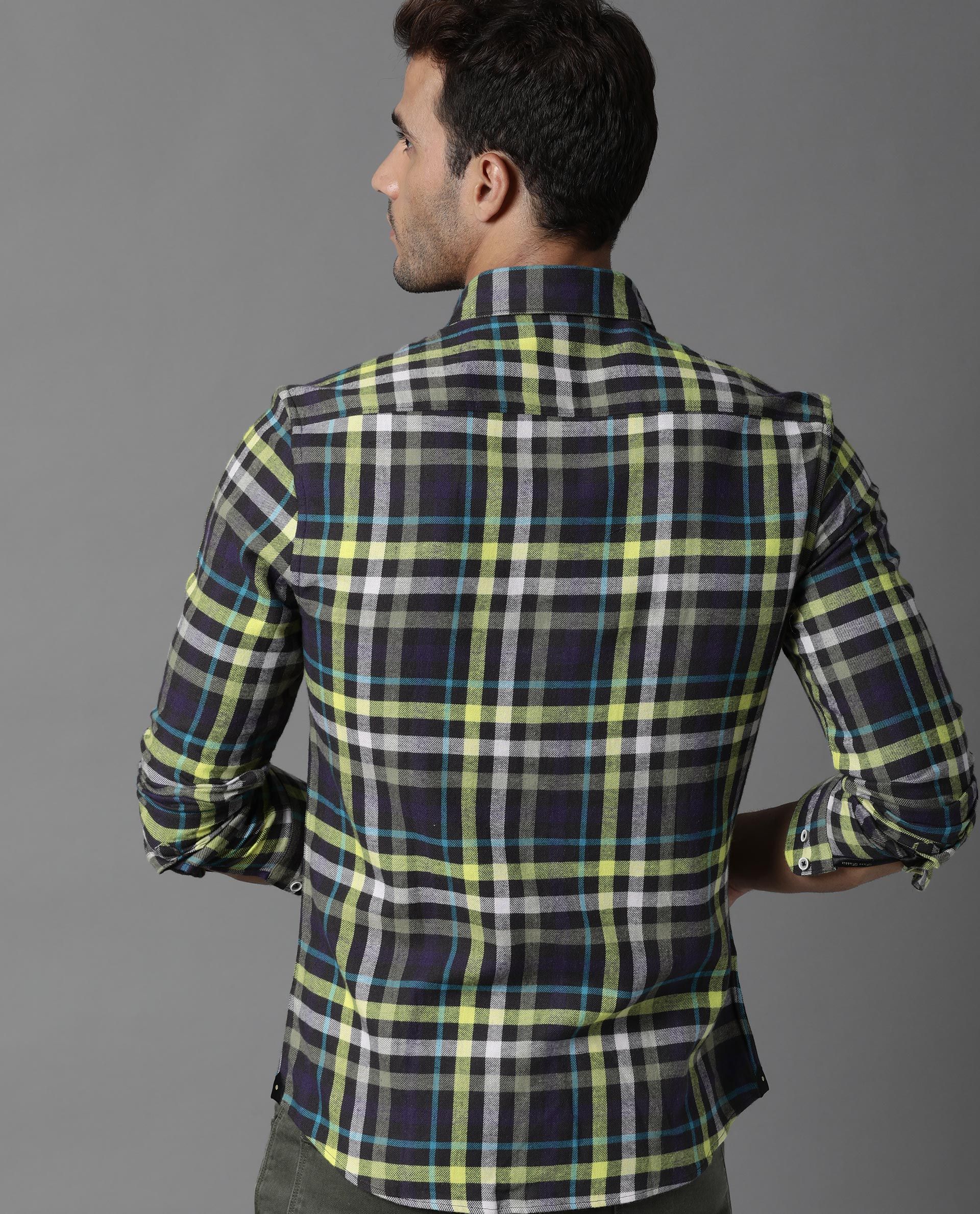 RARE RABBIT LIMA PRIMARY NAVY SHIRT COTTON FABRIC FULL SLEEVE SPREAD COLLAR SLIM FIT