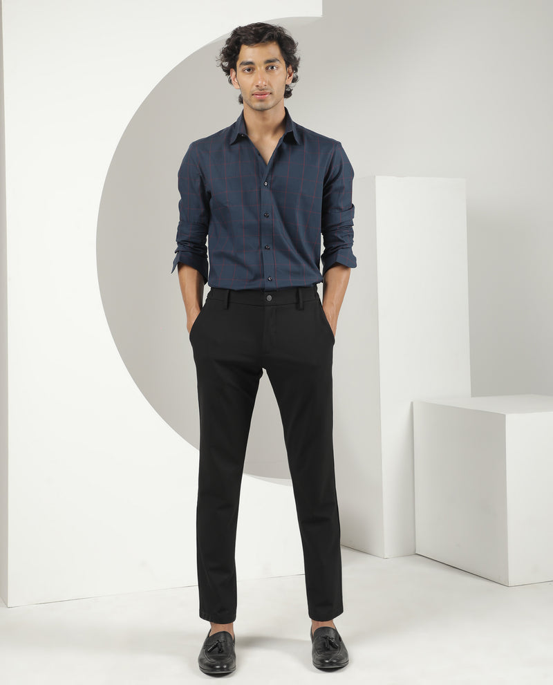 Men Solid Stretch Skinny Business Casual Pants Slim Fit Work Office Formal  Trousers  Fruugo IN