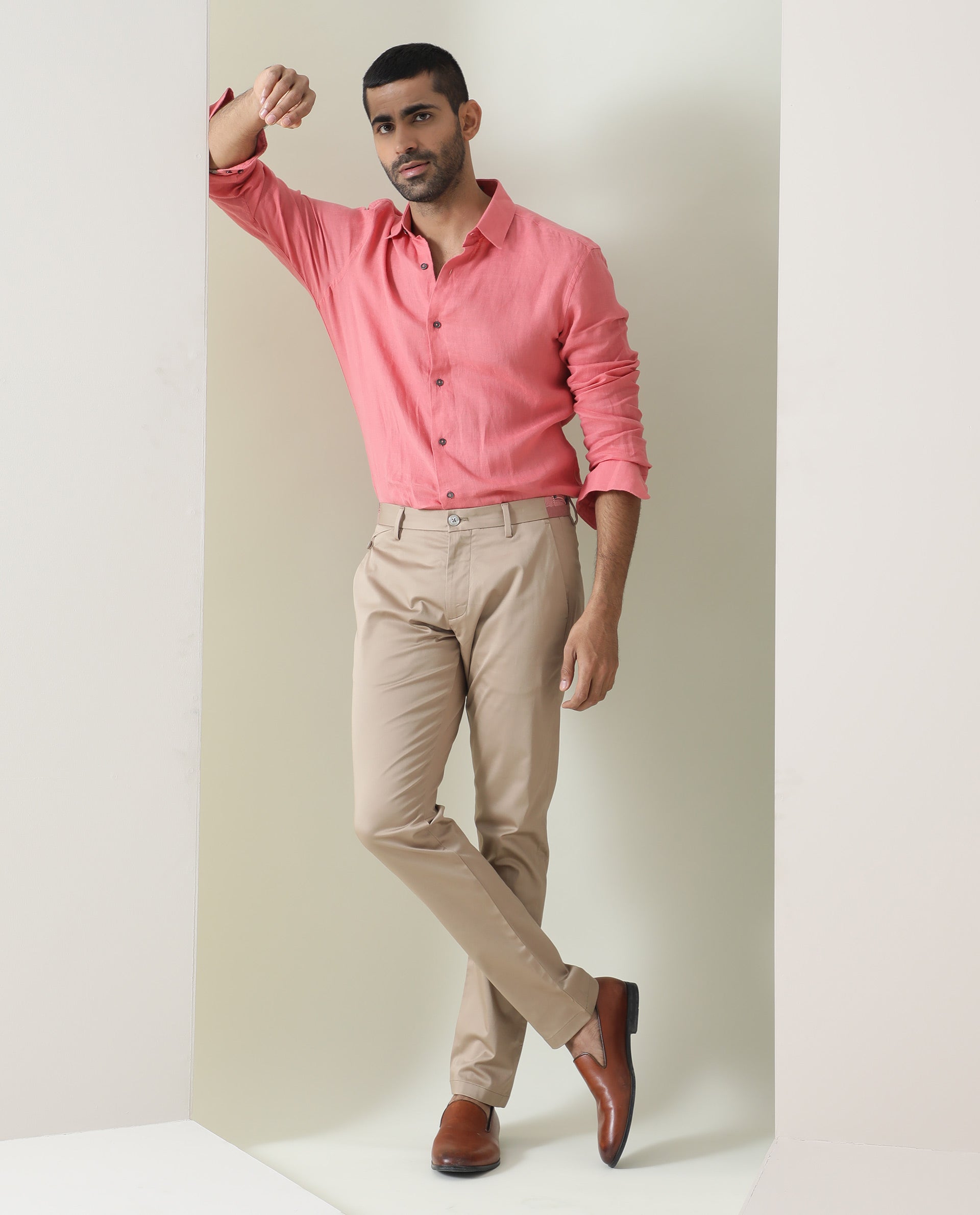 Buy Men Pink Slim Fit Print Half Sleeves Casual Shirt Online - 716655 |  Louis Philippe
