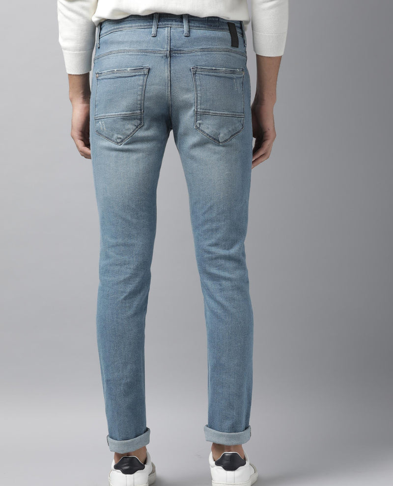 RUG- RIPPED SLIM FIT JEANS - LIGHT BLUE