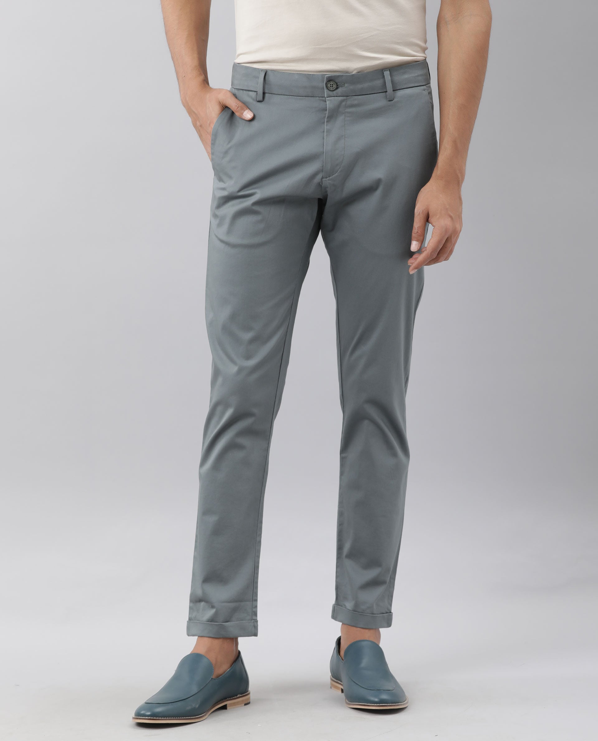 DEYANN Green Color Dupion Silk Trousers for Men - Deyann