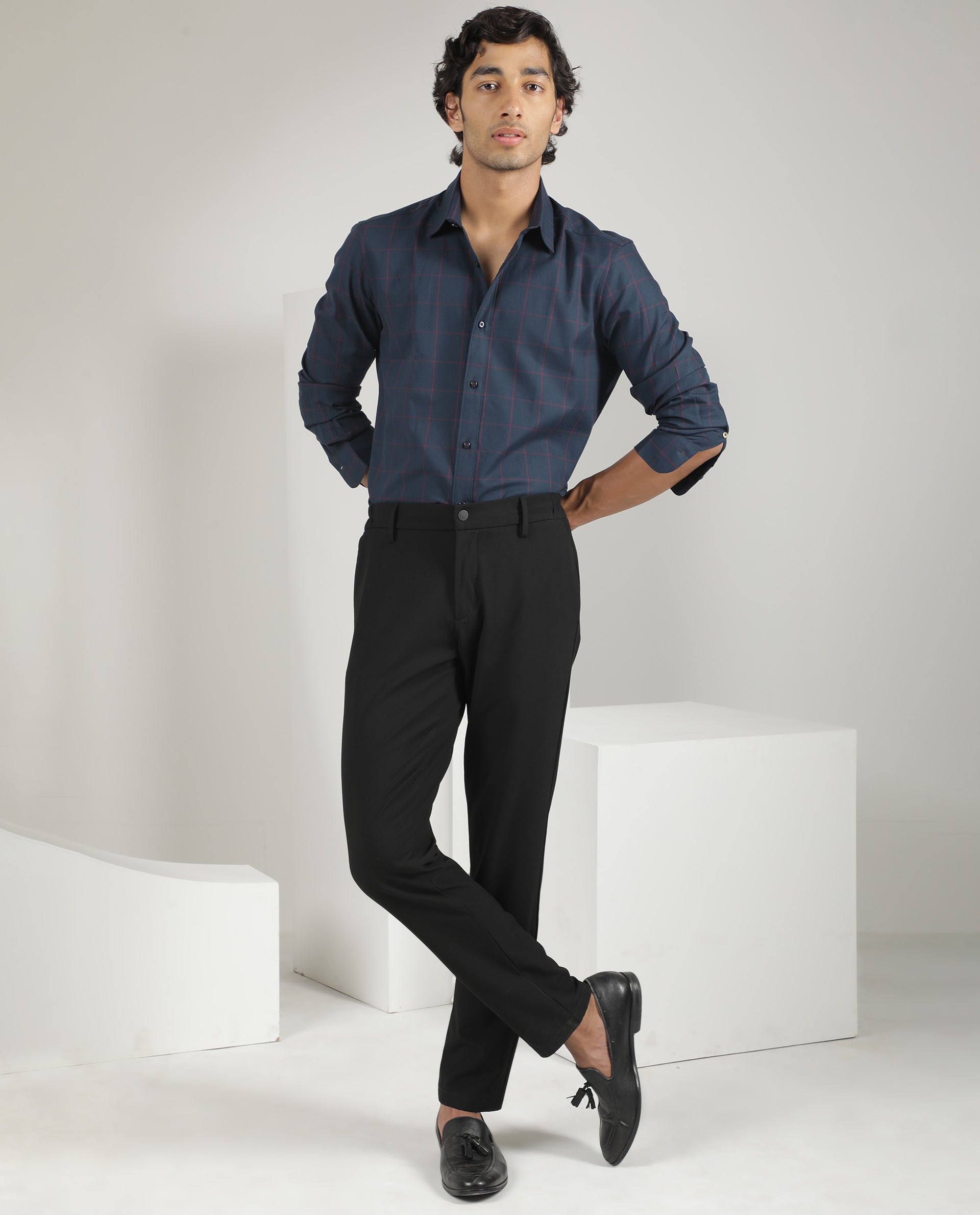 Buy Navy Blue Trousers  Pants for Men by British Club Online  Ajiocom