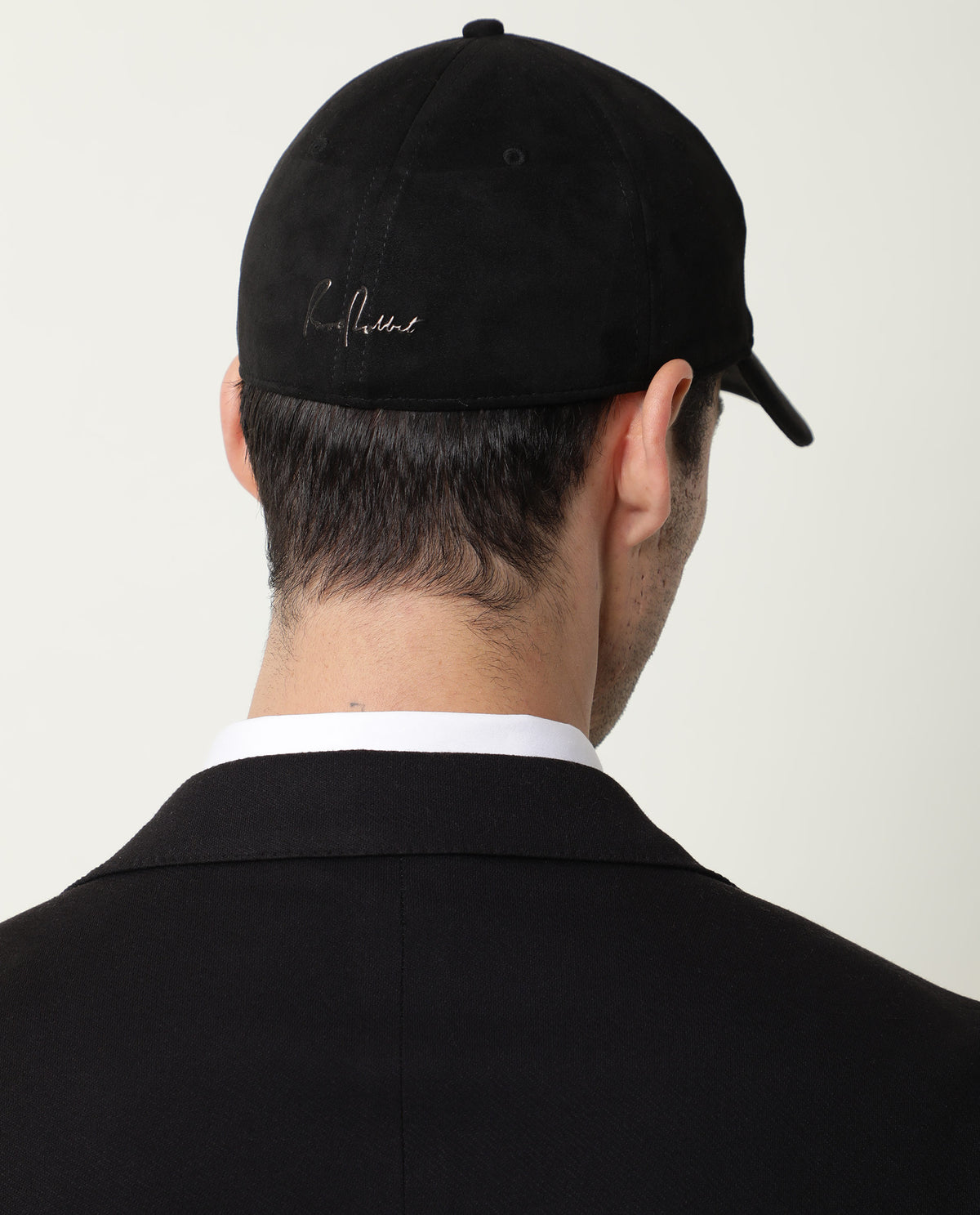 RARE RABBIT KEVIN-2 PRIMARY BLACK CAP VELVET FABRIC
