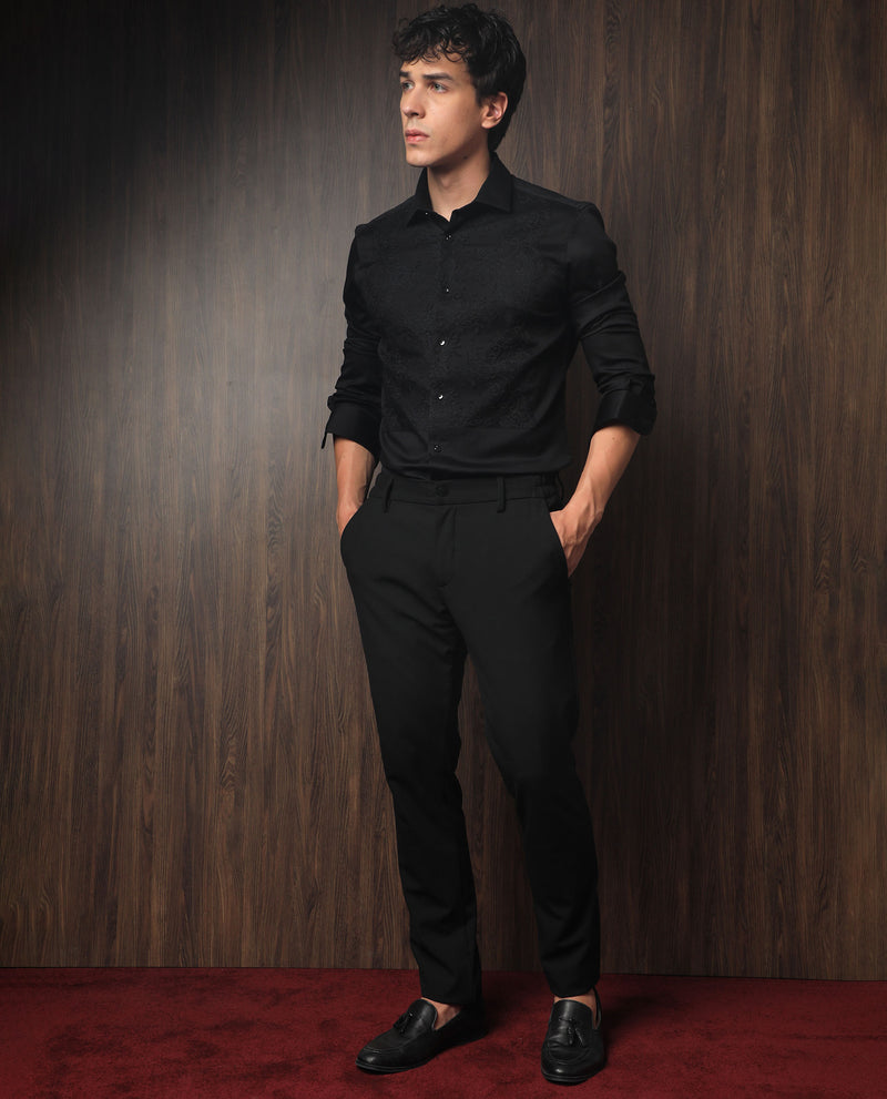 AZERTY Men Solid Casual Black Shirt - Buy AZERTY Men Solid Casual Black  Shirt Online at Best Prices in India | Flipkart.com