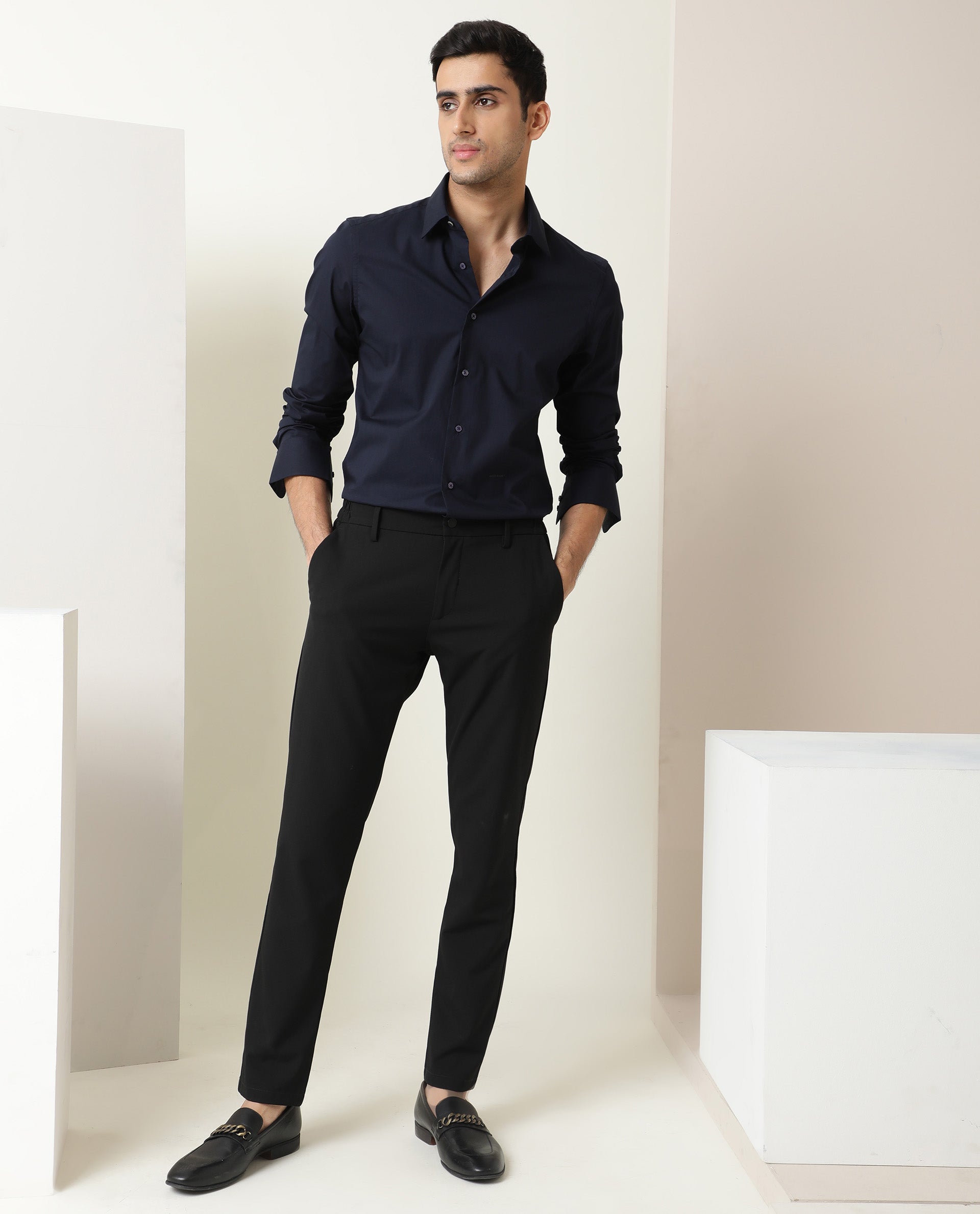 How To Wear A Black Shirt With Navy Pants • Ready Sleek