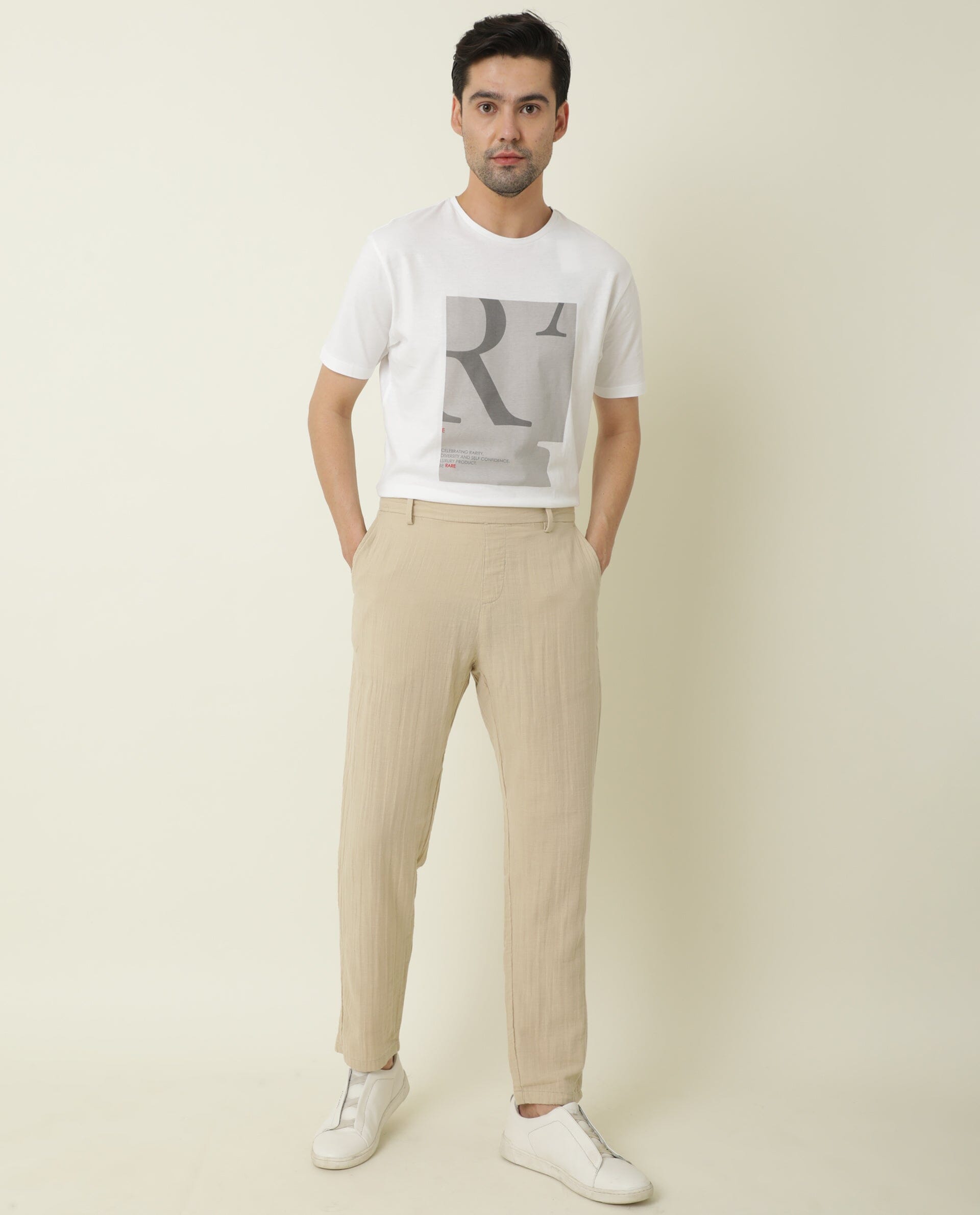 Buy Men Khaki Solid Regular Fit Casual Trousers Online  735456  Peter  England