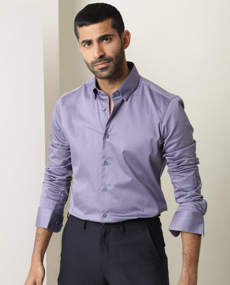 Dressing Purple Shirt Gray Pants Black Stock Photo 175274537  Shutterstock