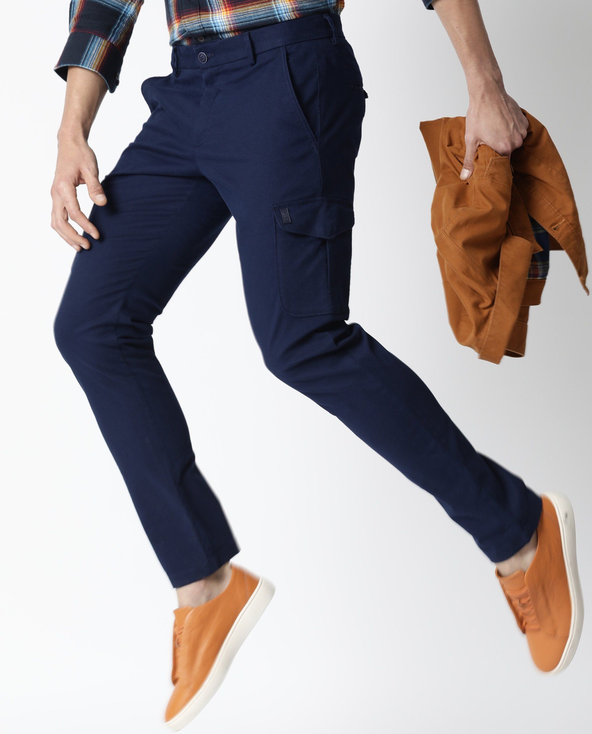 Buy Superdry Navy Printed Cargo Trousers  Trousers for Men 847137  Myntra
