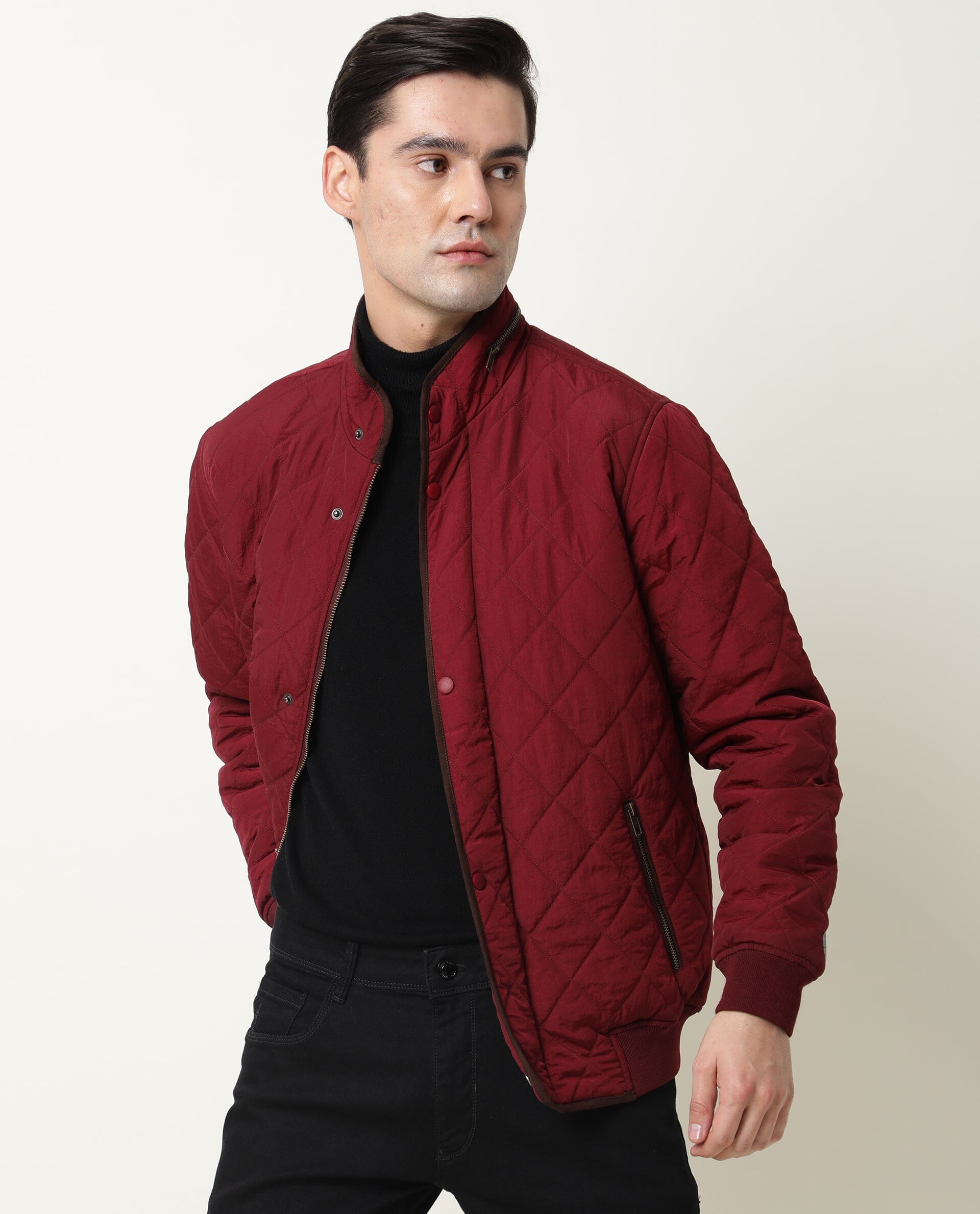 Red on sale collared jacket