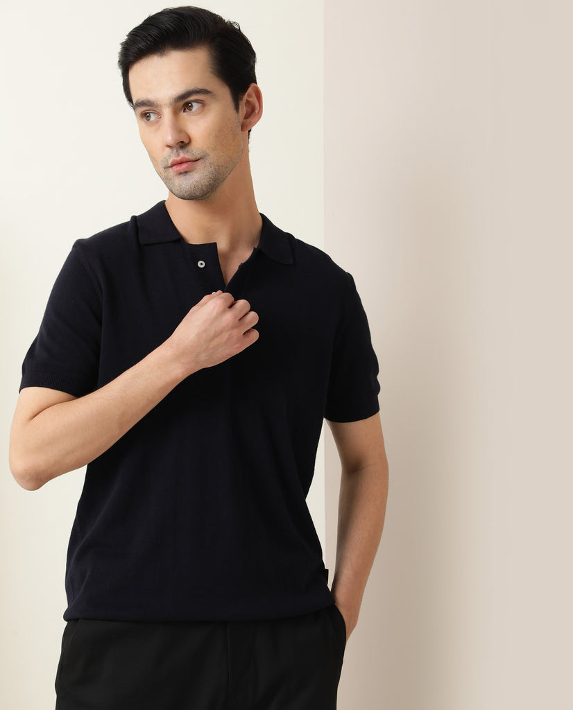 BoTT Button Down Knit Polo (navy) | ヤマダウェブコム