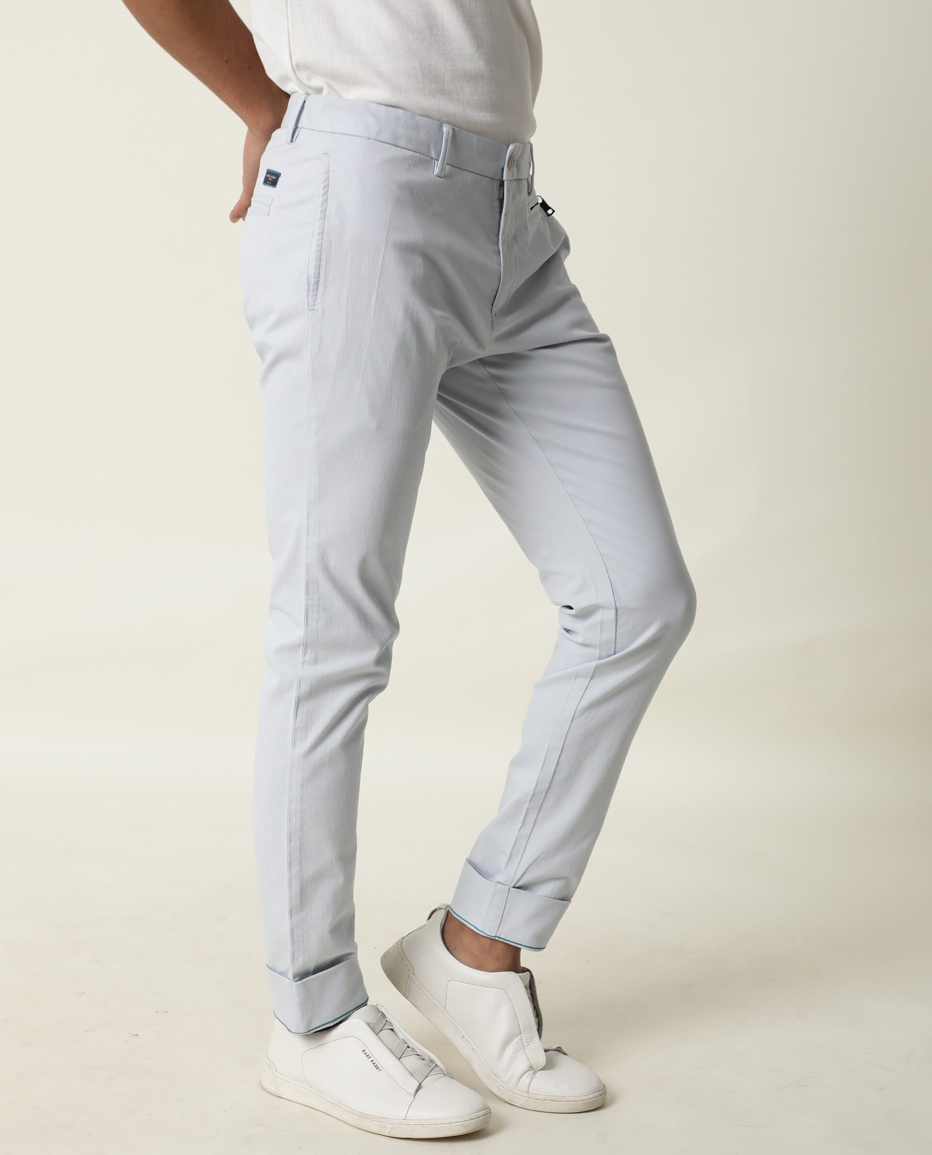 Formal Trouser Check Men Grey Cotton Formal Trouser on Cliths