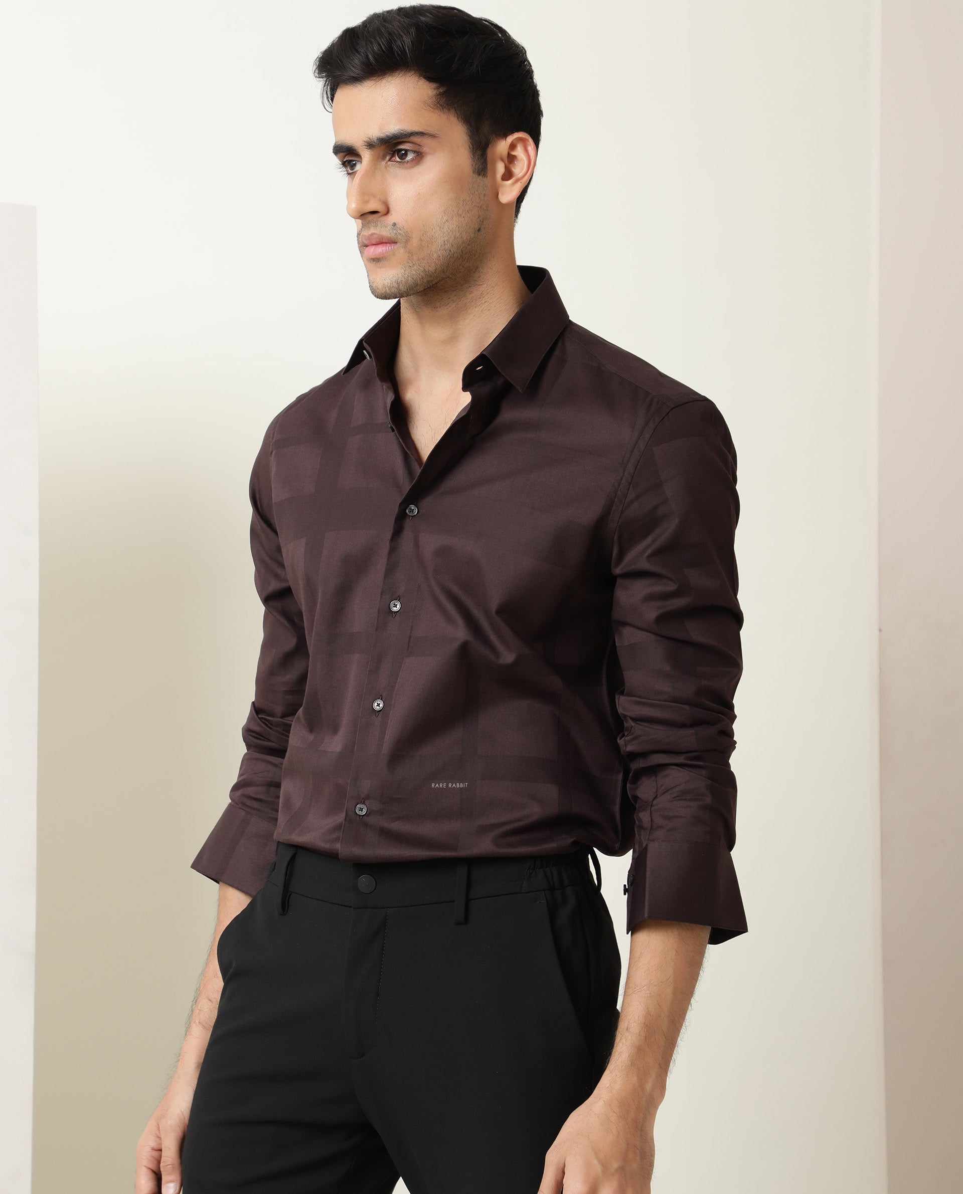 STYLETHIC Men Solid Formal Brown Shirt  Buy STYLETHIC Men Solid Formal Brown  Shirt Online at Best Prices in India  Flipkartcom
