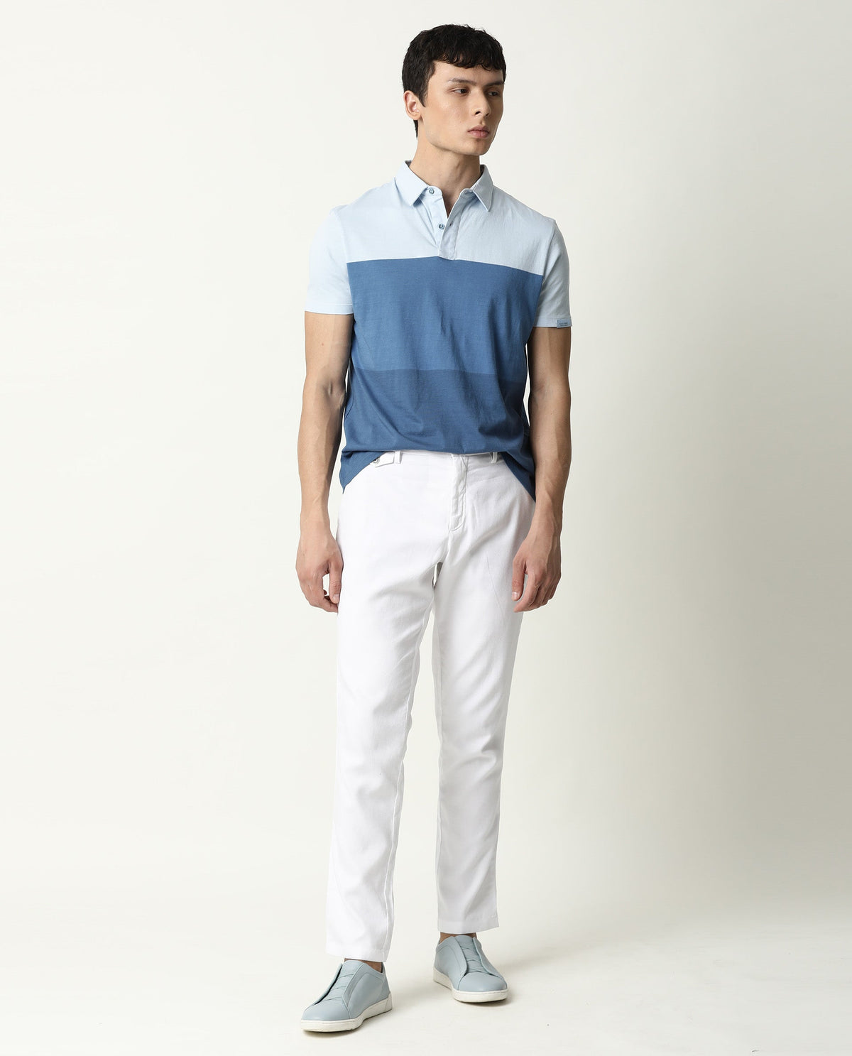 Rare Rabbit Blocky Primary Blue Cotton Fabric