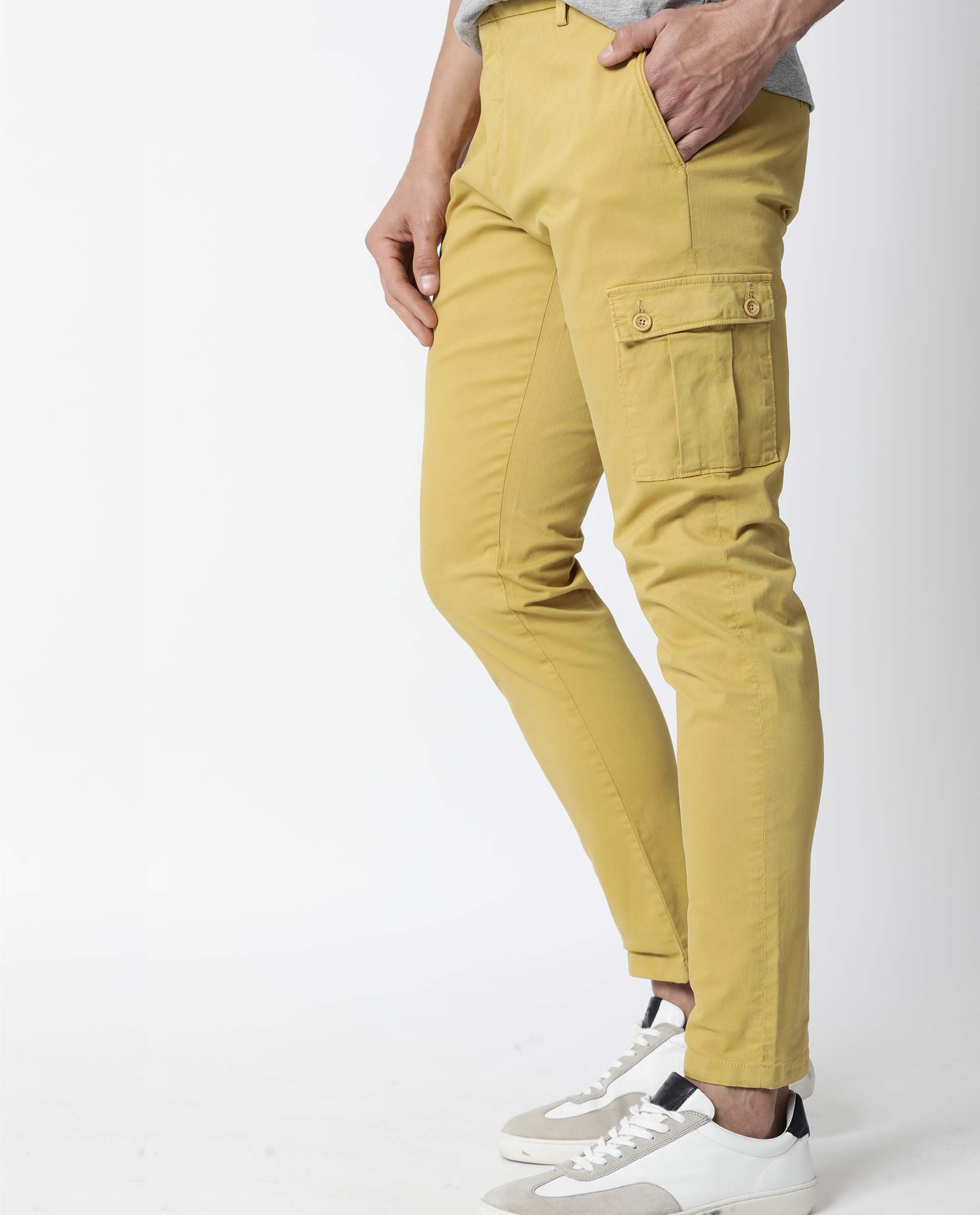 SHEIN Neon Yellow Chain Detail Belted Cargo Pants  Neon yellow pants Yellow  pants outfit Yellow pants