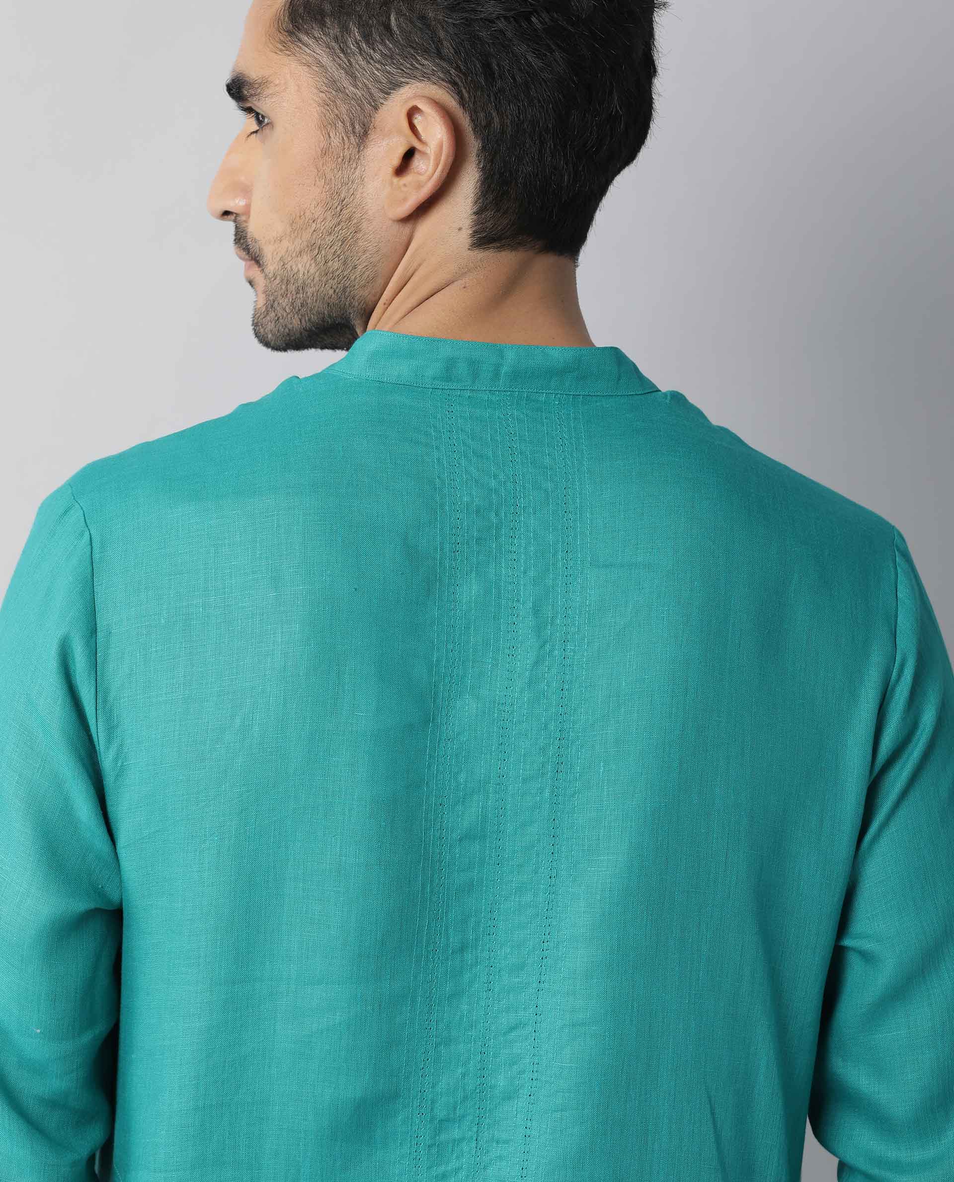 Teal Solid Kurta - Selling Fast at