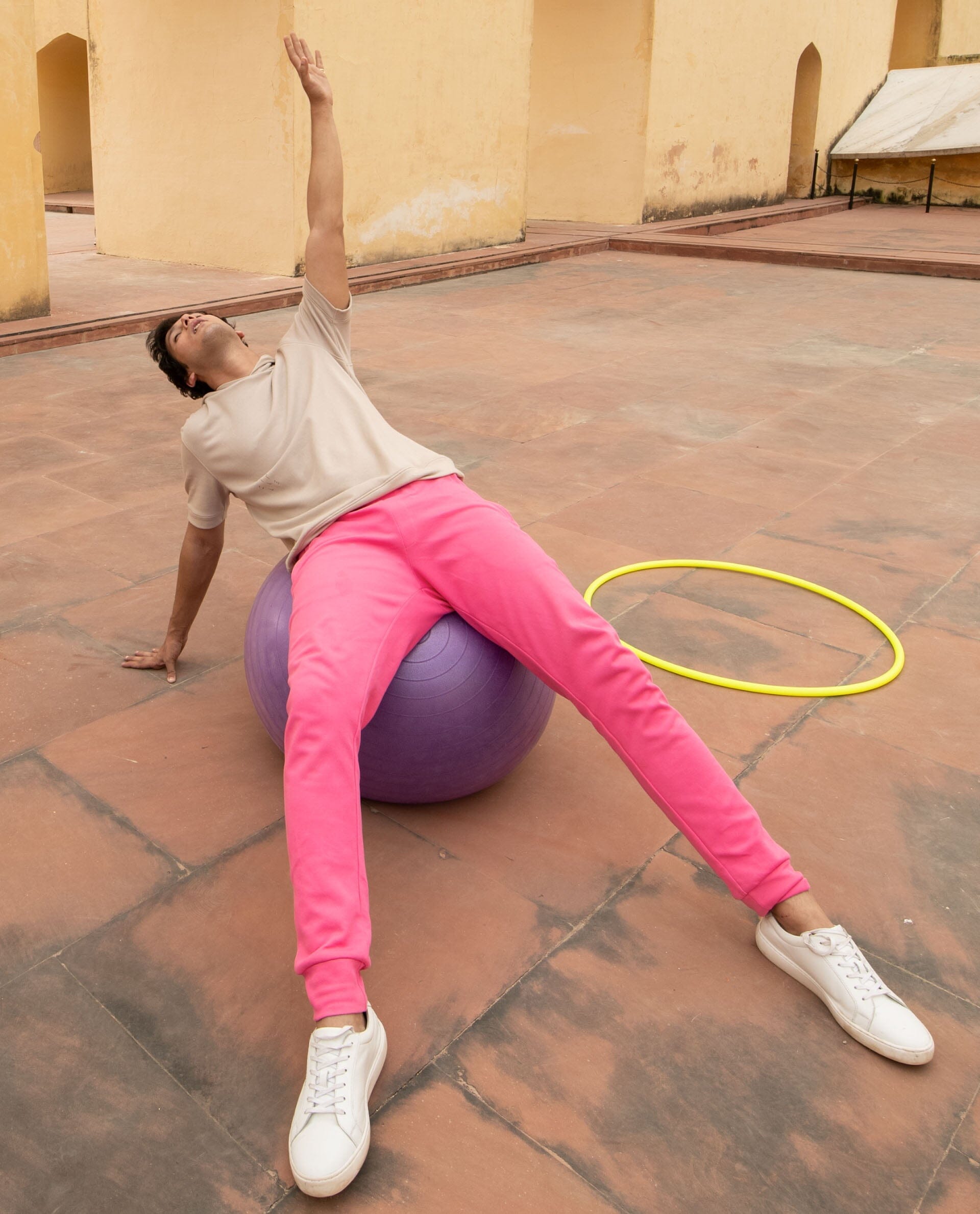 Buy Clovia Pink Slim Fit Mid Rise Track Pants for Womens Online  Tata CLiQ