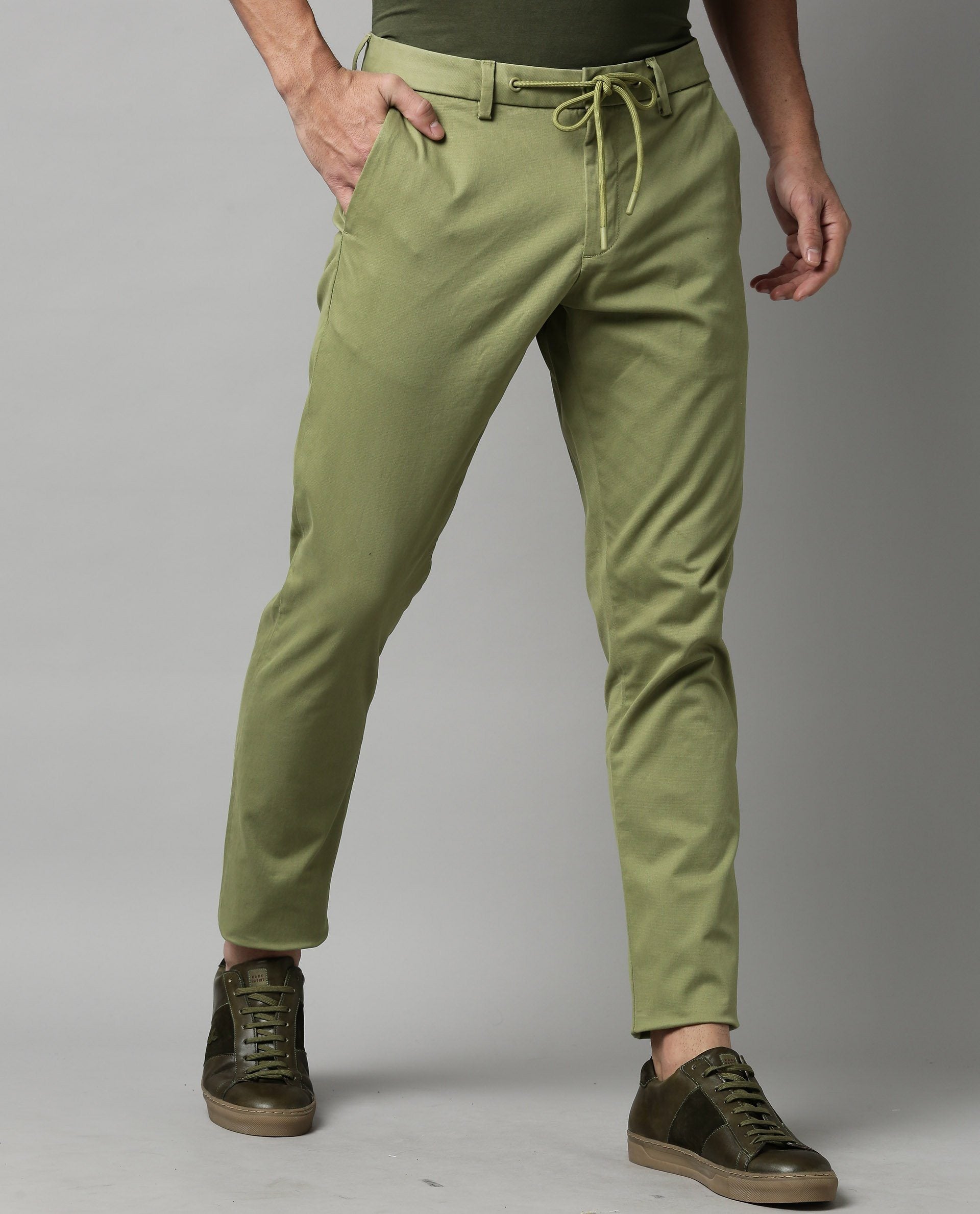 Buy Linen Blend Drawstring Trousers from Next India